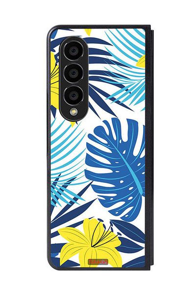 Tolwak Samsung Galaxy Z Fold 4 Protective Case Cover Feather And Flower Art