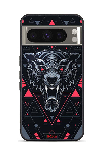 Tolwak غطاء حماية لجهاز Google Pixel 8 Pro بتصميم الذئب المتمايل