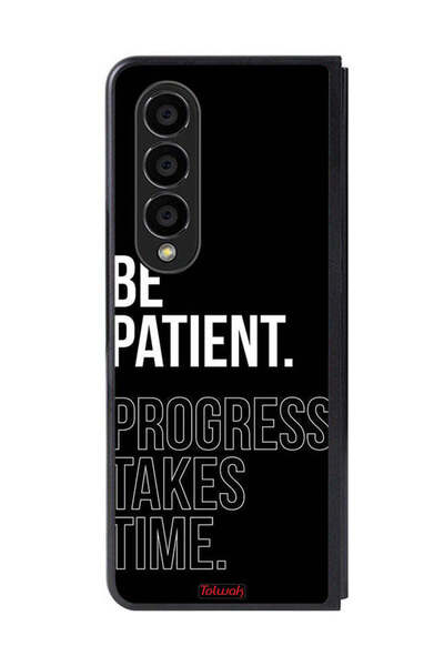 Tolwak غطاء حماية لهاتف Samsung Galaxy Z Fold 4 - كن صبورًا، فالتقدم يستغرق وقتًا