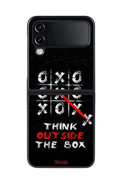 Tolwak غطاء حماية لهاتف Samsung Galaxy Z Flip 4 - فكر خارج الصندوق