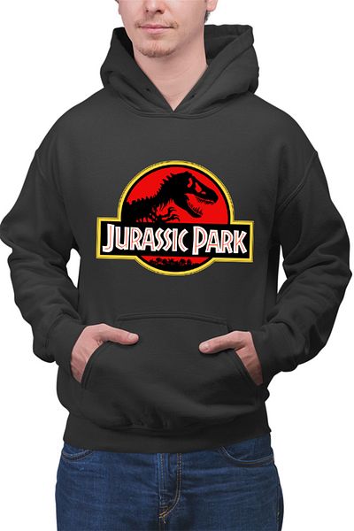 OEM Men's Hoodie Jurassic Park Logo Extinct Huge