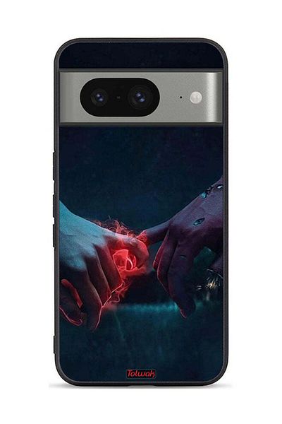 Tolwak Google Pixel 8 Protective Case Cover Burning Hands