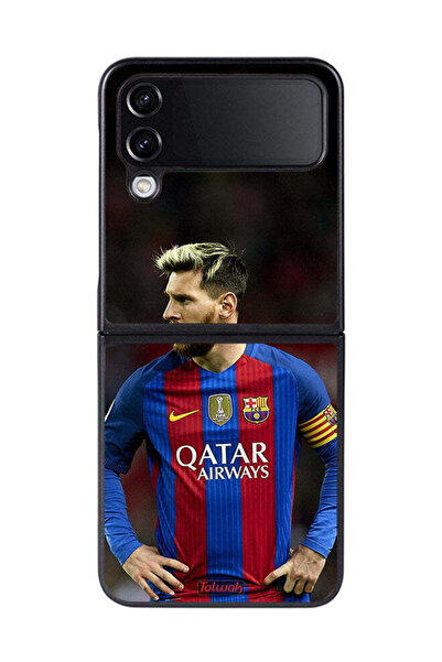 Tolwak غطاء حماية لهاتف سامسونج جالاكسي زد فليب 4 ميسي برشلونة