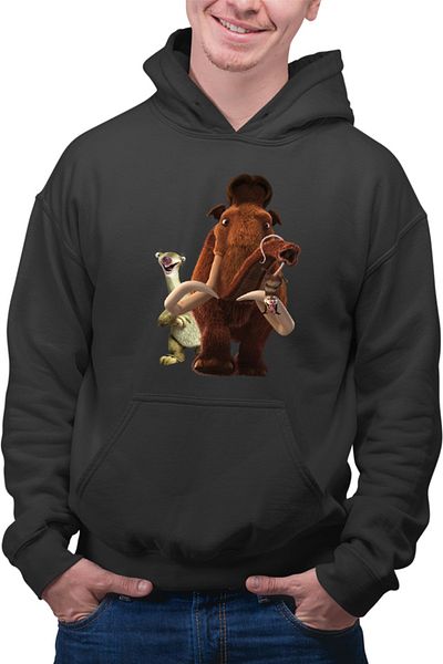 OEM Men's Hoodie Ice Age Mammal Carnivoran Scrat Steffie Rat Hello