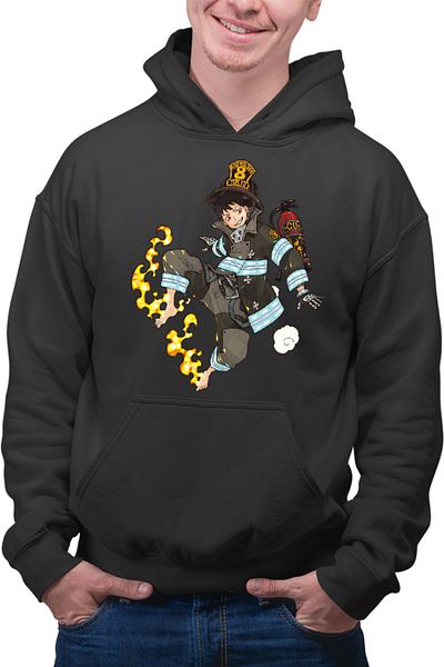 OEM Men's Hoodie Fire Force Kusakabe Anime Kage Demons Otaku