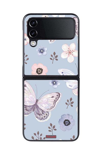 Tolwak Samsung Galaxy Z Flip 4 Protective Case Cover Butterflies And Flowers