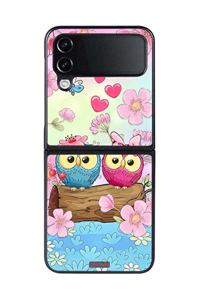 Tolwak غطاء حماية لهاتف سامسونج جالاكسي زد فليب 4 بتصميم بومة لطيفة