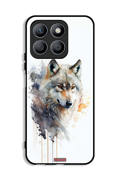 Tolwak غطاء حماية لهاتف Honor X8b - فن الذئب التجريدي