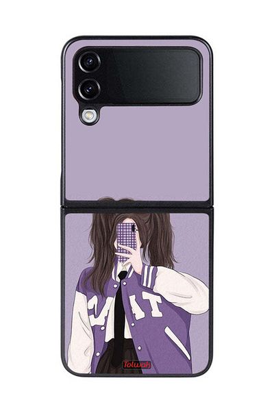 Tolwak Samsung Galaxy Z Flip 4 Protective Case Cover Making Selfie