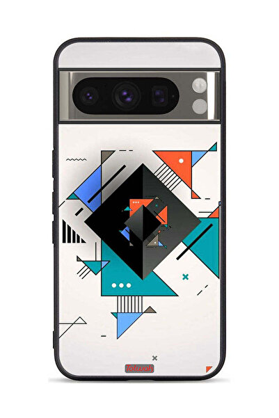 Tolwak غطاء حماية لجهاز Google Pixel 8 Pro بأشكال مربعة ومثلثة ونمط تجريدي
