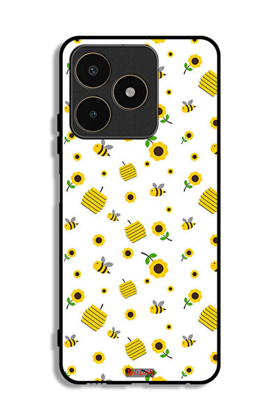 Tolwak غطاء حماية لهاتف Realme C53 بنقشة عباد الشمس والنحل