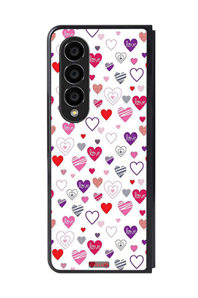 Tolwak غطاء حماية لهاتف سامسونج جالاكسي زد فولد 4 بتصميم قلوب