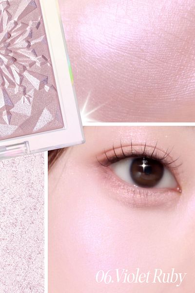 CLIO Highlighter Providing Intense Radiance with Micro Pearl Particles Prism Highlighter 06 Violet Ruby