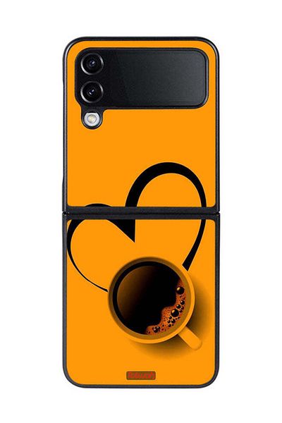 Tolwak Samsung Galaxy Z Flip 4 Protective Case Cover Coffee Cup Art