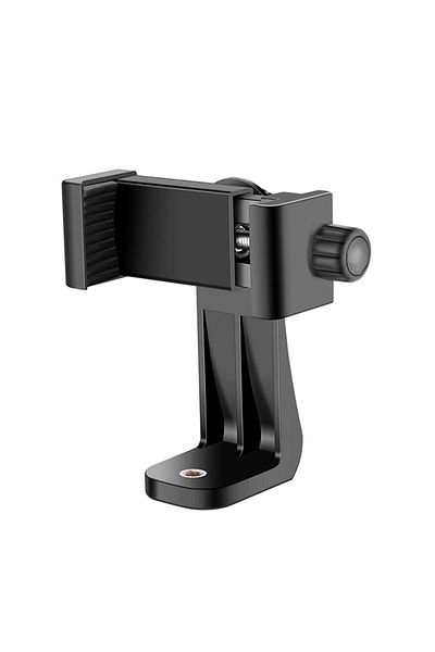 Choice black Tripod Mount Universal 360 Degree Mobile Phone Clip Compatible With 1/4 Screw Cellphone Holder