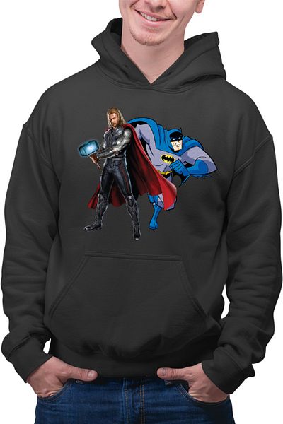 OEM Men's Hoodie Thor Batman Super Hero DC Universe