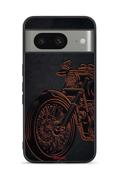 Tolwak Google Pixel 8 Protective Case Cover Vintage Bike