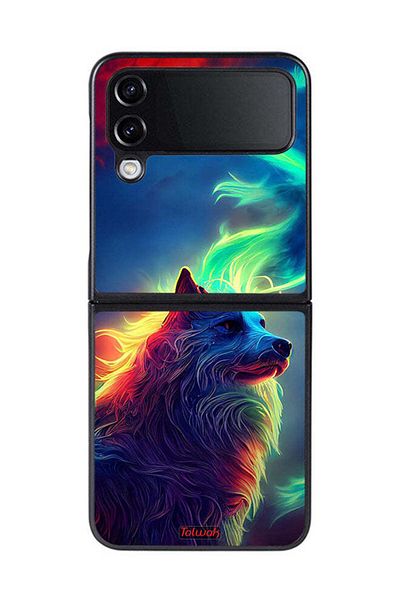 Tolwak Samsung Galaxy Z Flip 4 Protective Case Cover Wolf