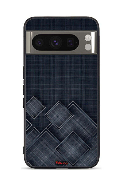 Tolwak غطاء حماية لجهاز Google Pixel 8 Pro بنقشة مربعات على القماش