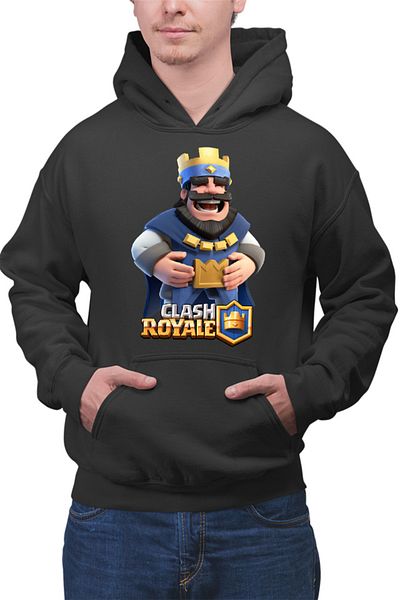 OEM Hanorac Barbati Clash Royale King Laugh Player Blue Side Gold