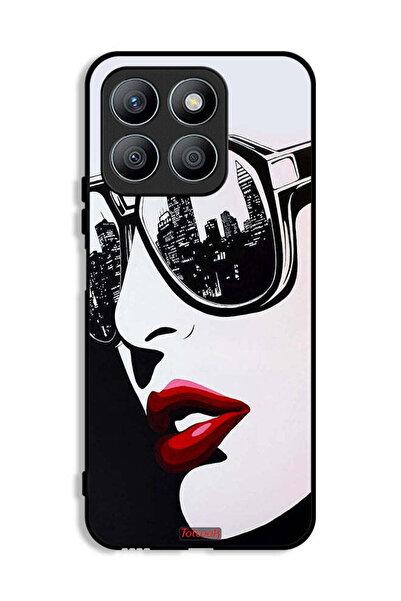 Tolwak غطاء حماية لهاتف Honor X8b - وجه فتاة، فن تجريدي