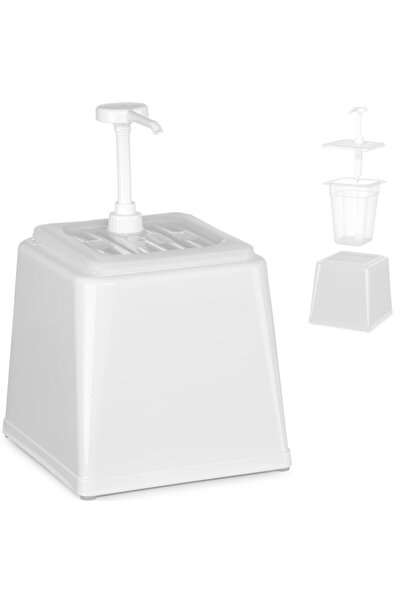 HENDI Dozator de sos de maioneză cu pompă 2,5 l alb - 203545