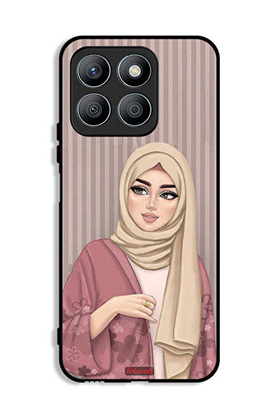 Tolwak غطاء حماية لهاتف Honor X8b برسومات فتاة محجبة