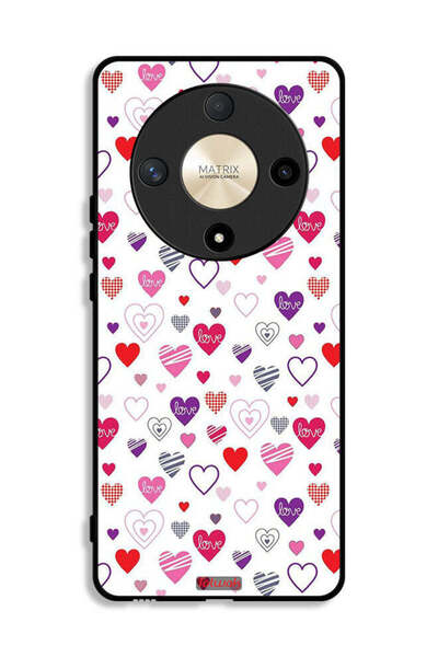 Tolwak Honor X9b Protective Case Cover Hearts Doodle