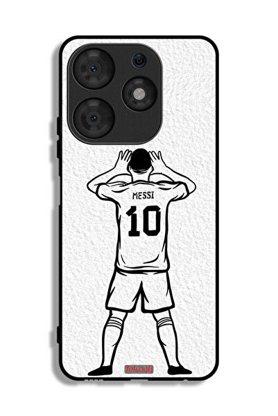Tolwak Tecno Spark 10 Pro Protective Case Cover Messi Sketch