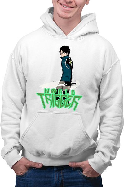 OEM Men's Hoodie World Trigger Mikumo Osamu Glasses Anime