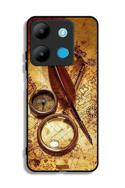 Tolwak غطاء حماية لهاتف إنفينيكس سمارت 7 بتصميم بوصلة عتيقة