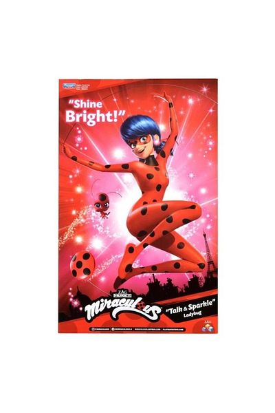 divendi-ro Păpușa Miraculous Deluxe Ladybug cu sunete, vârsta 4+ ani, 20x6,5x32cm, roșu-negru