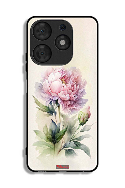 Tolwak Tecno Spark 10 Pro Protective Case Cover Watercolor Rose Paint Art