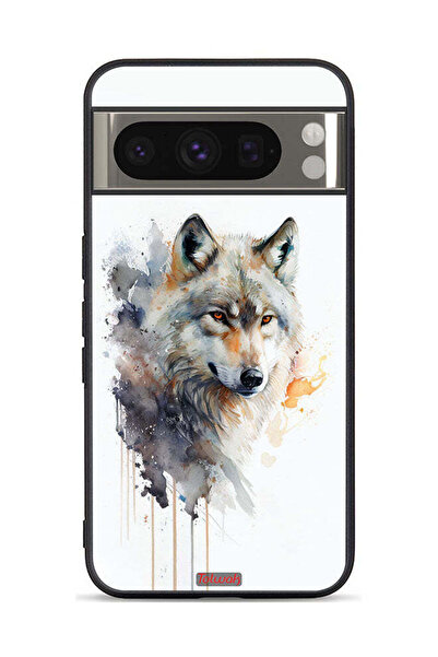 Tolwak غطاء حماية لجهاز Google Pixel 8 Pro بتصميم فن تجريدي من الذئب