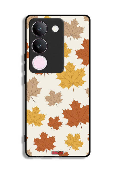 Tolwak غطاء حماية لهاتف فيفو V29 بنقشة أوراق الخريف