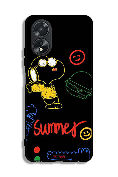 Tolwak غطاء حماية لهاتف Oppo A38 بملصق صيفي