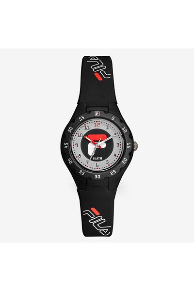 Fila Kids Unisex Analog Watch, Black 38-204-104, 26–30 mm
