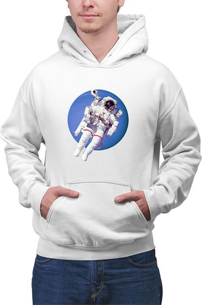 OEM Men's Hoodie NASA Astronaut Neptune Gas Planet Sky Voyager