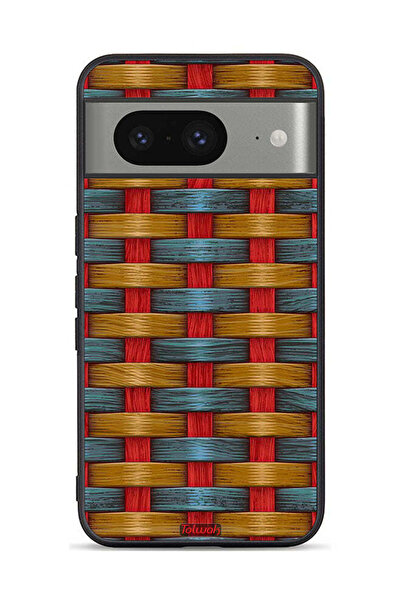 Tolwak Google Pixel 8 Protective Case Cover Strips Art Pattern