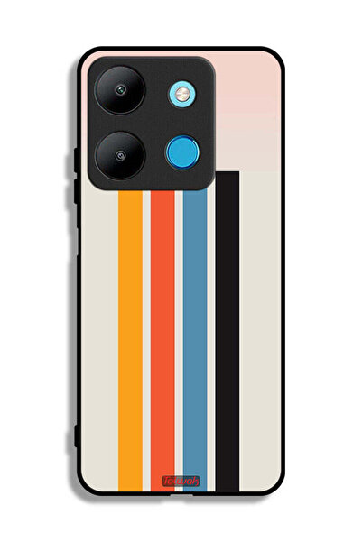 Tolwak غطاء حماية لهاتف إنفينيكس سمارت 7 بنمط خطوط مستقيمة