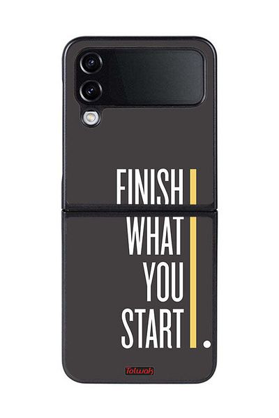 Tolwak Samsung Galaxy Z Flip 4 Protective Case Cover Finish What You Start