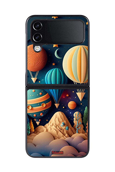 Tolwak غطاء حماية لهاتف سامسونج جالاكسي زد فليب 4 من تصميم بيراشوت آرت