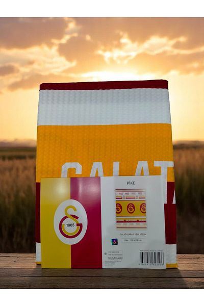 Galatasaray Licensed Single Pique with Bandroll – Move Fan Spirit to the Bedroom!