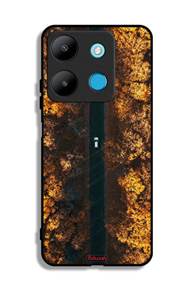 Tolwak غطاء حماية لهاتف إنفينيكس سمارت 7 - طريق في أشجار الخريف
