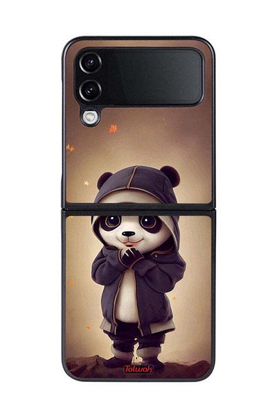 Tolwak Samsung Galaxy Z Flip 4 Protective Case Cover Cute Little Panda