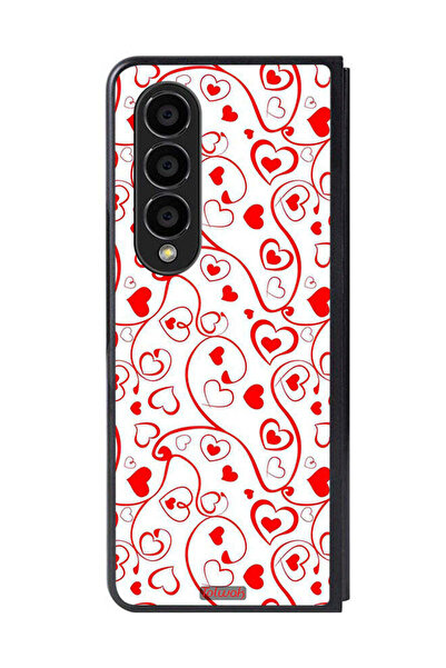 Tolwak غطاء حماية لهاتف سامسونج جالاكسي زد فولد 4 بنقشة قلوب