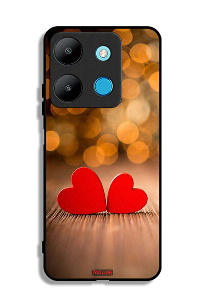 Tolwak غطاء حماية لهاتف إنفينيكس سمارت 7 بتصميم قلبين جميلين
