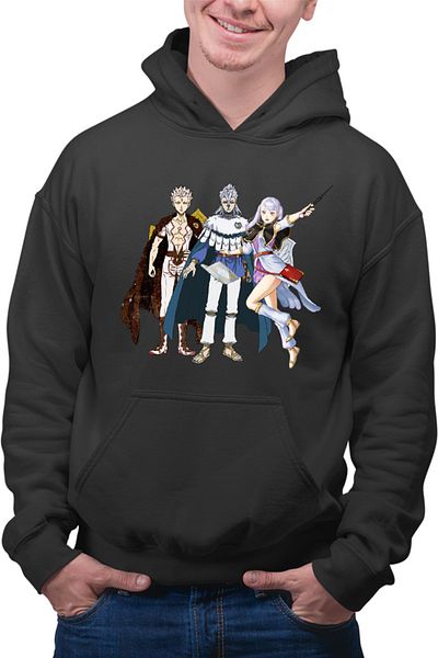 OEM Men's Hoodie Black Clover Silver Noelle Nozel Tabata Yuuki Mangaka