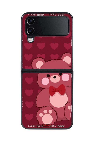 Tolwak Samsung Galaxy Z Flip 4 Protective Case Cover Lucky Bear