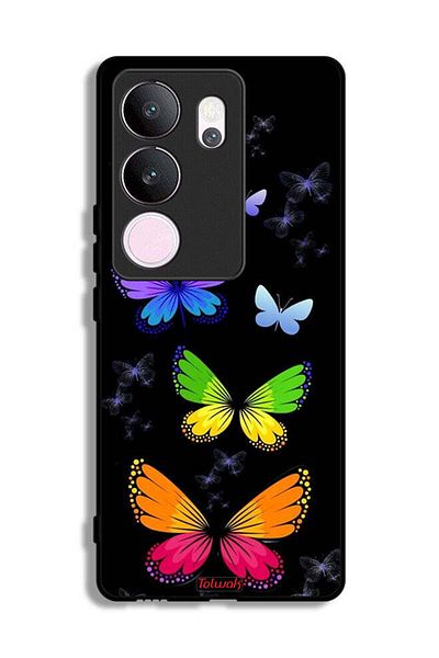Tolwak vivo V29 Pro Protective Case Cover Colorful Butterflies